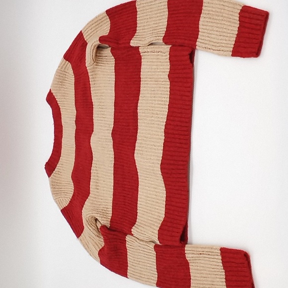 American Eagle Rugby Striped Cardigan Sweater Red XS - Picture 8 of 10